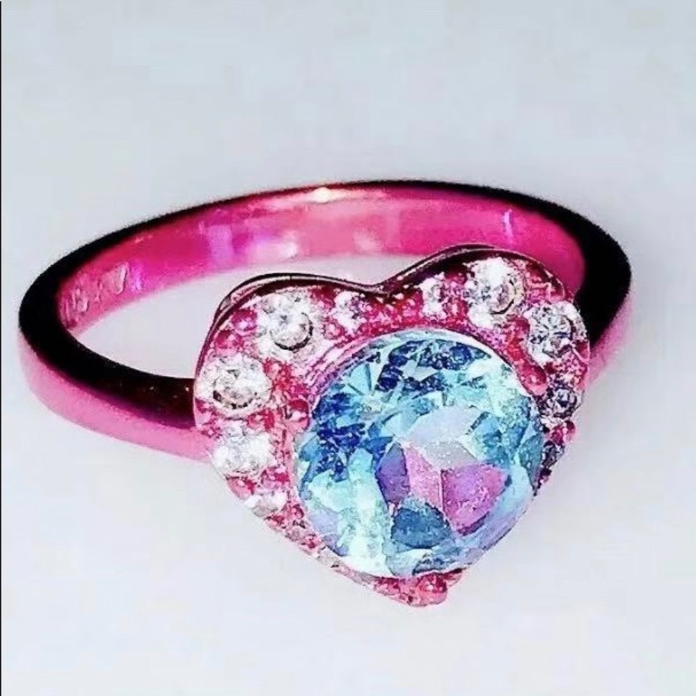 Blue Topaz heart ring